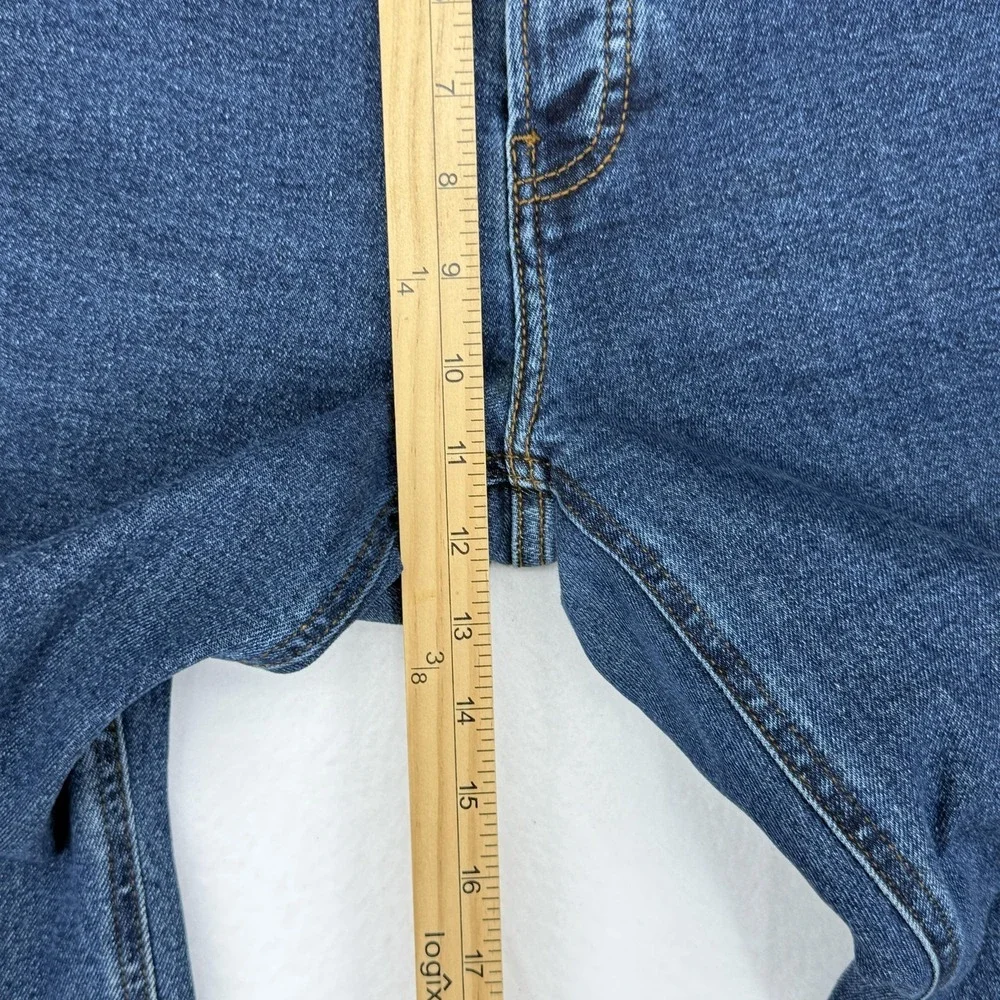 Old Navy Kicker Bootcut Jeans Womens 8 Petite Blue Rinse High Rise Stretch Denim